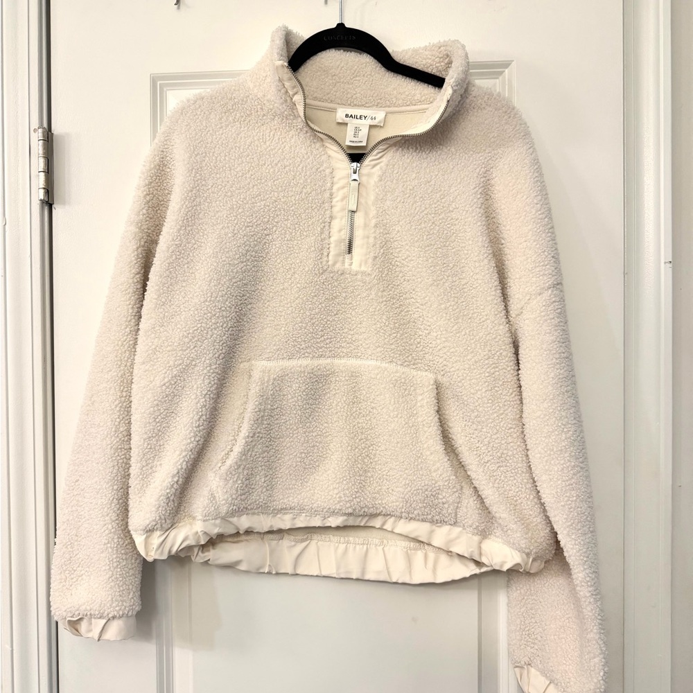 Bailey 44 Cream Fleece Pullover Jacket